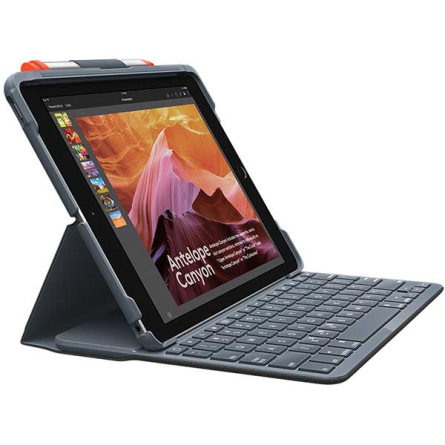 Custodia Slim Folio grafite di Logitech per iPad (7a/8a e 9a gen)