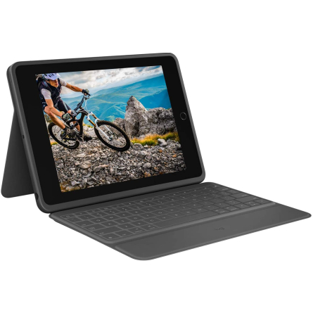 Logitech Rugged Folio - Custodia con Tastiera per iPad (7a Gen.)