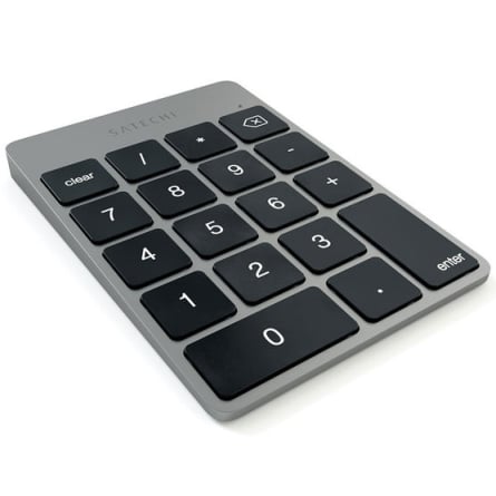 Tastierino numerico Bluetooth ricaricabile Slim in alluminio grigio siderale