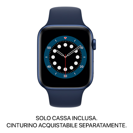 Apple Watch Series 6 GPS + Cellular 44mm alluminio azzurro - SOLO CASSA INCLUSA - Usato Grado A