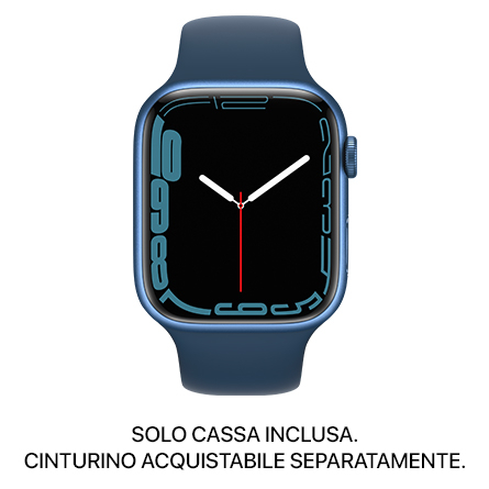 Apple Watch Series 7 GPS + Cellular 45mm alluminio blu - SOLO CASSA INCLUSA - Usato Grado A