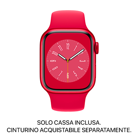 Apple Watch Series 8 GPS 41mm alluminio (PRODUCT)RED - SOLO CASSA INCLUSA - Usato Grado A