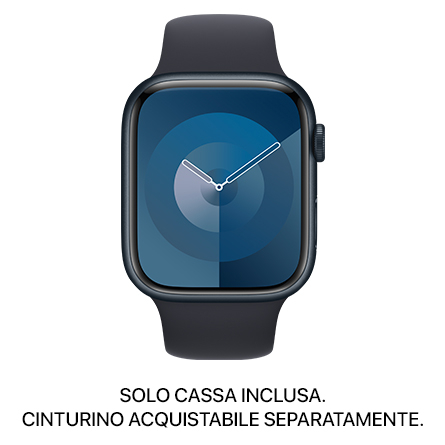 Apple Watch Series 9 GPS + Cellular 45mm alluminio mezzanotte - SOLO CASSA INCLUSA - Usato Grado A