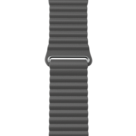 Cinturino in pelle per Apple Watch 42/44/45mm - Grigio