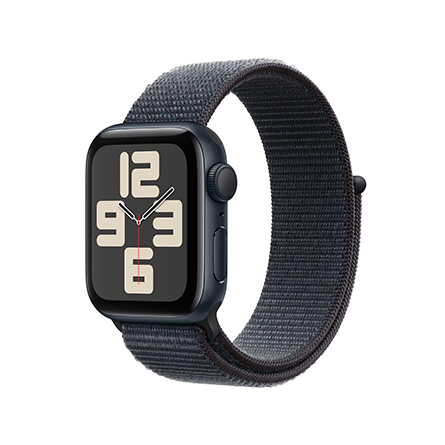 Apple Watch SE alluminio mezzanotte con cinturino Sport Loop inchiostro