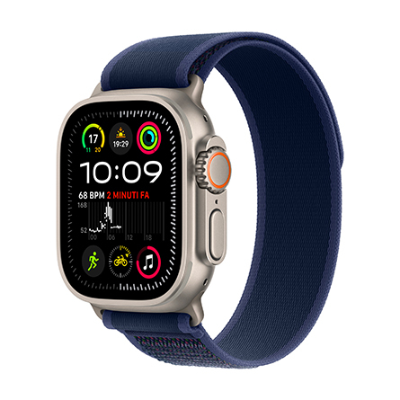 Apple Watch Ultra 2 GPS + Cellular 49mm titanio naturale con cinturino Trail Loop blu