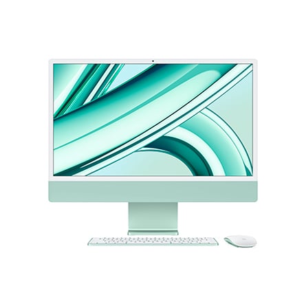 iMac Retina 4,5K 24" Chip Apple M3 / CPU 8‑core / GPU 8‑core / 8GB / 256GB SSD verde - Usato - Grado A