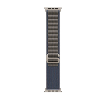 Cinturino Alpine Loop blu per Apple Watch 49mm in titanio naturale - Occasione: ex esposizione