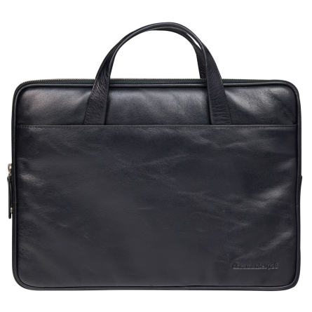 Borsa in Pelle Silkeborg per Laptop dino a 13" - Nero