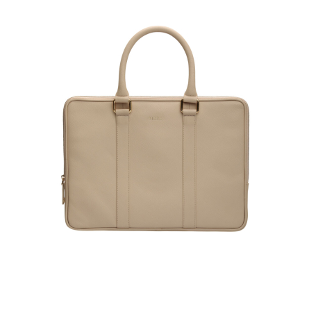 Borsa in Pelle Saffiano per MacBook Pro 13/Air (2020) - Sabbia