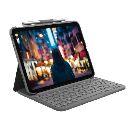 Custodia con tastiera Logitech Slim Folio per iPad