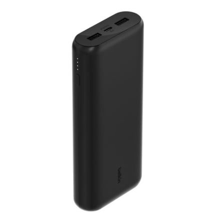 Powerbank 20K compatto con 3 porte e PD da 20W - Nero