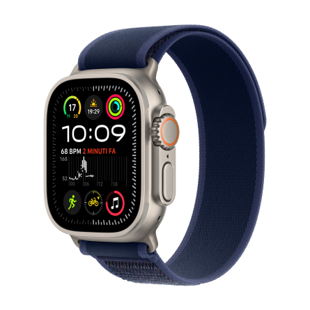 Apple Watch Ultra 2 GPS + Cellular 49mm titanio naturale con cinturino Trail Loop blu - M/L