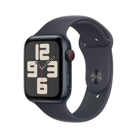 Apple Watch SE GPS + Cellular 44mm alluminio mezzanotte con cinturino Sport mezzanotte - M/L