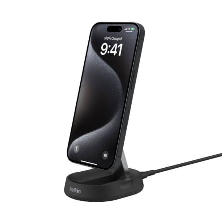 BoostCharge Pro Supporto di ricarica wireless magnetica convertibile con Qi2 (15 W) - Nero