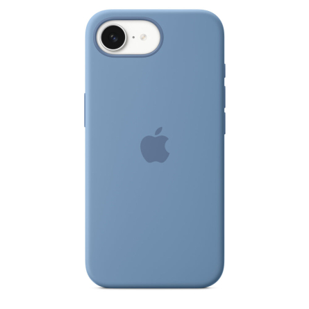 Custodia in silicone per iPhone 16e - Blu inverno