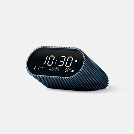 Sveglia con termometro e igrometro Lexon Ray Clock - Blu scuro