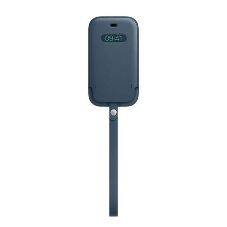Custodia a tasca MagSafe in pelle per iPhone 12 mini blu Baltico
