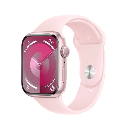 Apple Watch Series 9 GPS 45mm alluminio rosa con cinturino Sport Rosa confetto - S/M