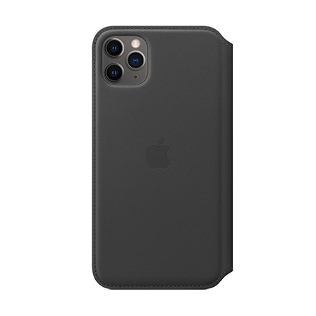 Custodia Apple Folio in pelle per iPhone 11 Pro Max nero