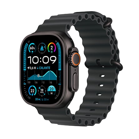 Apple Watch Ultra 2 GPS + Cellular 49mm cassa in titanio nero con Cinturino Ocean nero