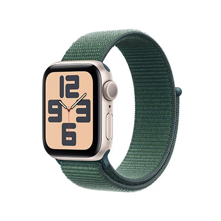 Apple Watch SE GPS 40mm alluminio galassia con cinturino Sport Loop verde lago