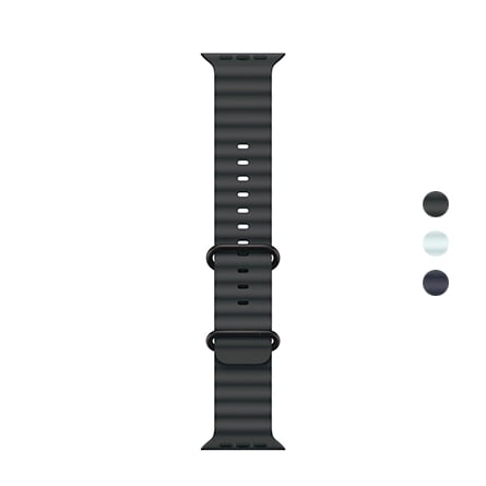 Cinturino Apple Ocean per Apple Watch Ultra 49mm in titanio nero