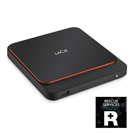 Unità esterna Portable SSD LaCie con USB-C 540MB/s