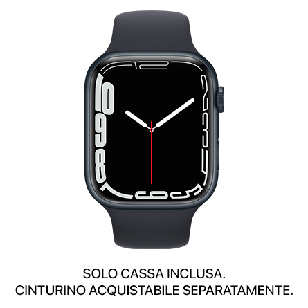 Apple Watch Series 7 GPS 45mm alluminio mezzanotte - SOLO CASSA INCLUSA - Usato Grado A