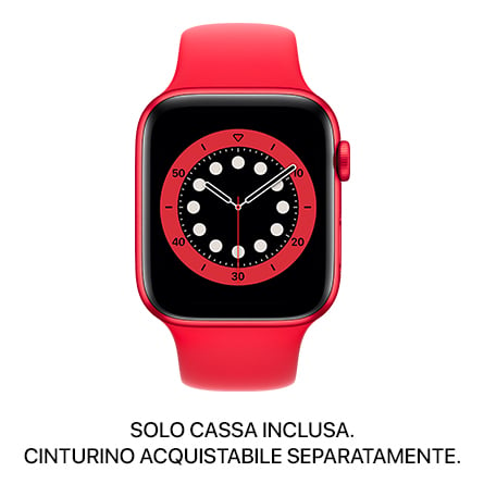 Apple Watch Series 6 GPS 44mm alluminio (PRODUCT)RED - SOLO CASSA INCLUSA - Usato Grado B