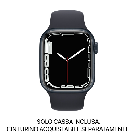 Apple Watch Series 7 GPS + Cellular 41mm alluminio mezzanotte - SOLO CASSA INCLUSA - Usato Grado A