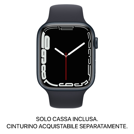 Apple Watch Series 7 GPS + Cellular 45mm alluminio mezzanotte - SOLO CASSA INCLUSA - Usato Grado A