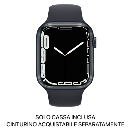 Apple Watch Series 7 GPS + Cellular 45mm alluminio mezzanotte - SOLO CASSA INCLUSA - Usato Grado B