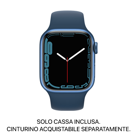 Apple Watch Series 7 GPS 41mm alluminio blu - SOLO CASSA INCLUSA - Usato Grado A