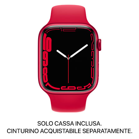 Apple Watch Series 7 GPS 45mm alluminio (PRODUCT)RED - SOLO CASSA INCLUSA - Usato Grado A