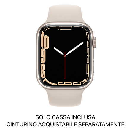 Apple Watch Series 7 GPS 45mm alluminio galassia - SOLO CASSA INCLUSA - Usato Grado B