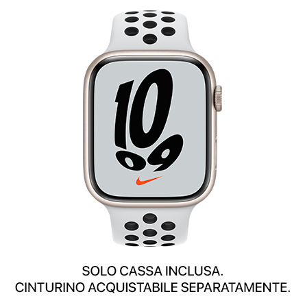 Apple Watch Nike Series 7 GPS 45mm alluminio galassia - SOLO CASSA INCLUSA - Usato Grado A