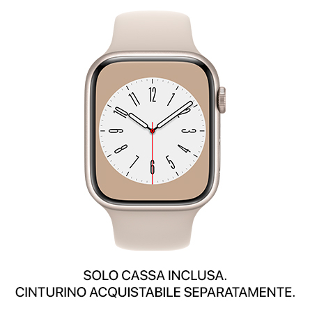 Apple Watch Series 8 GPS + Cellular 45mm alluminio galassia - SOLO CASSA INCLUSA - Usato Grado A