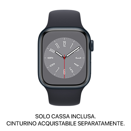 Apple Watch Series 8 GPS 41mm alluminio mezzanotte - SOLO CASSA INCLUSA - Usato Grado A