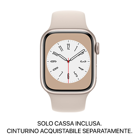 Apple Watch Series 8 GPS 41mm alluminio galassia - SOLO CASSA INCLUSA - Usato Grado A