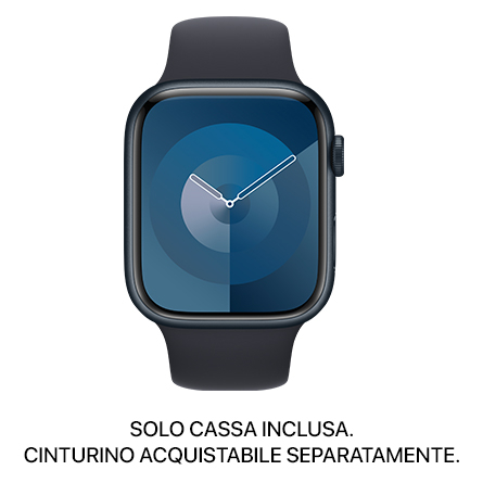 Apple Watch Series 9 GPS 45mm alluminio mezzanotte - SOLO CASSA INCLUSA - Usato Grado B