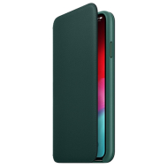 Custodia Apple Folio in pelle per iPhone XS Max verde foresta