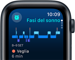 Analisi del sonno su Apple Watch SE